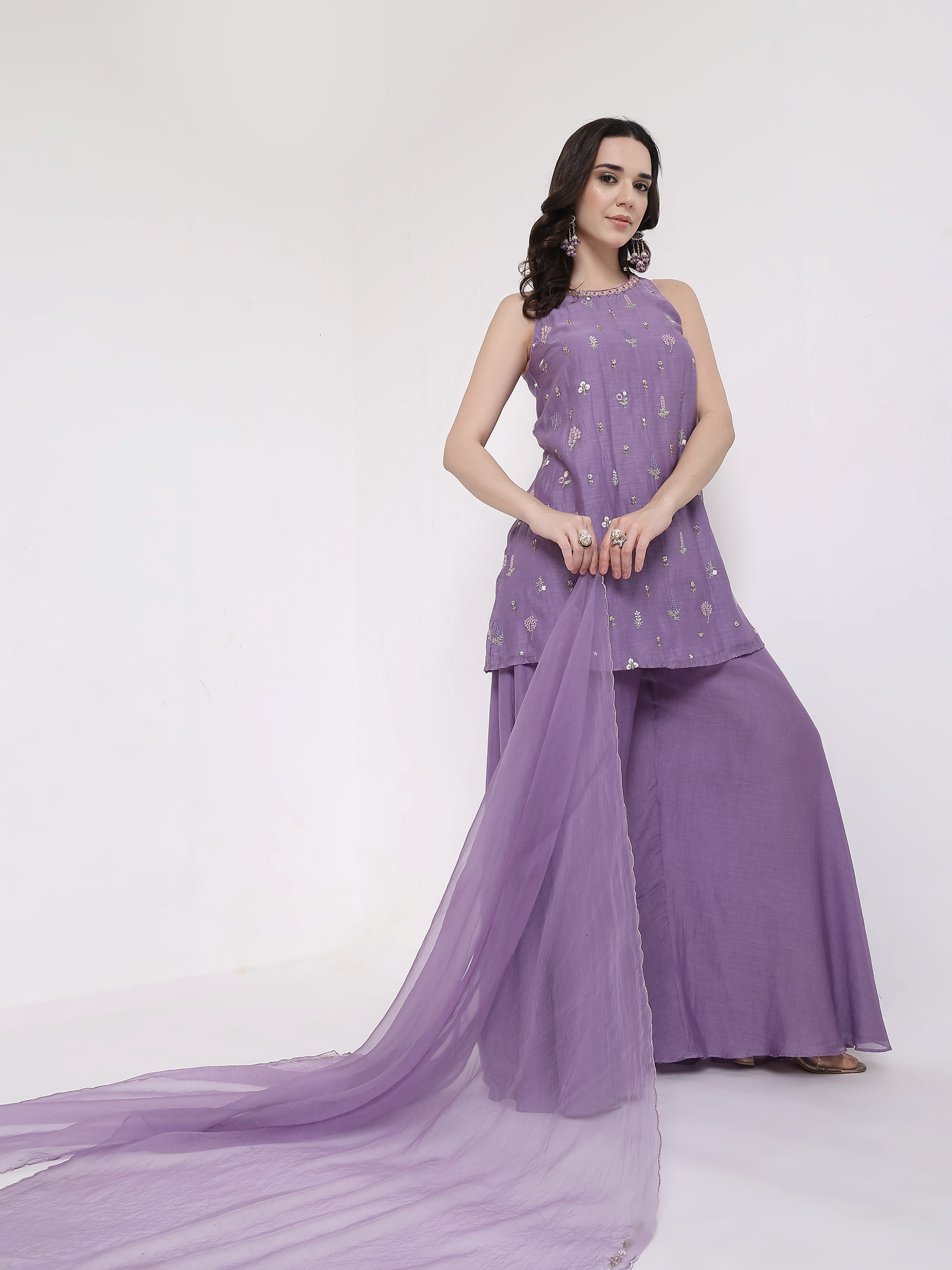 Lilac Sharara Set