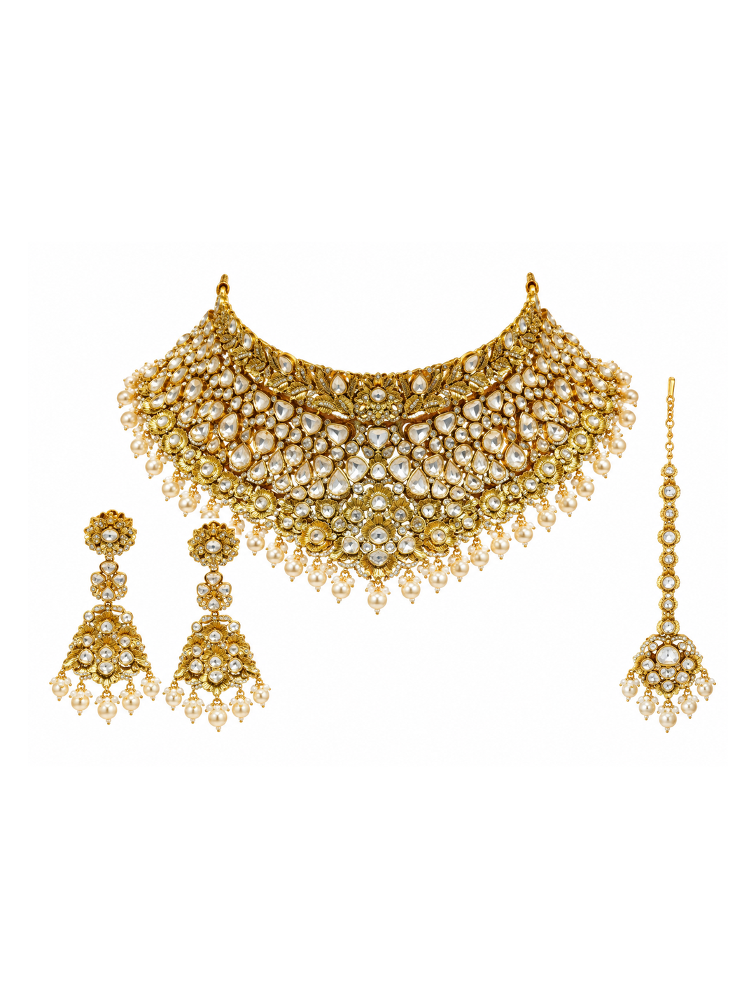 Pearl Kundan Necklace Set