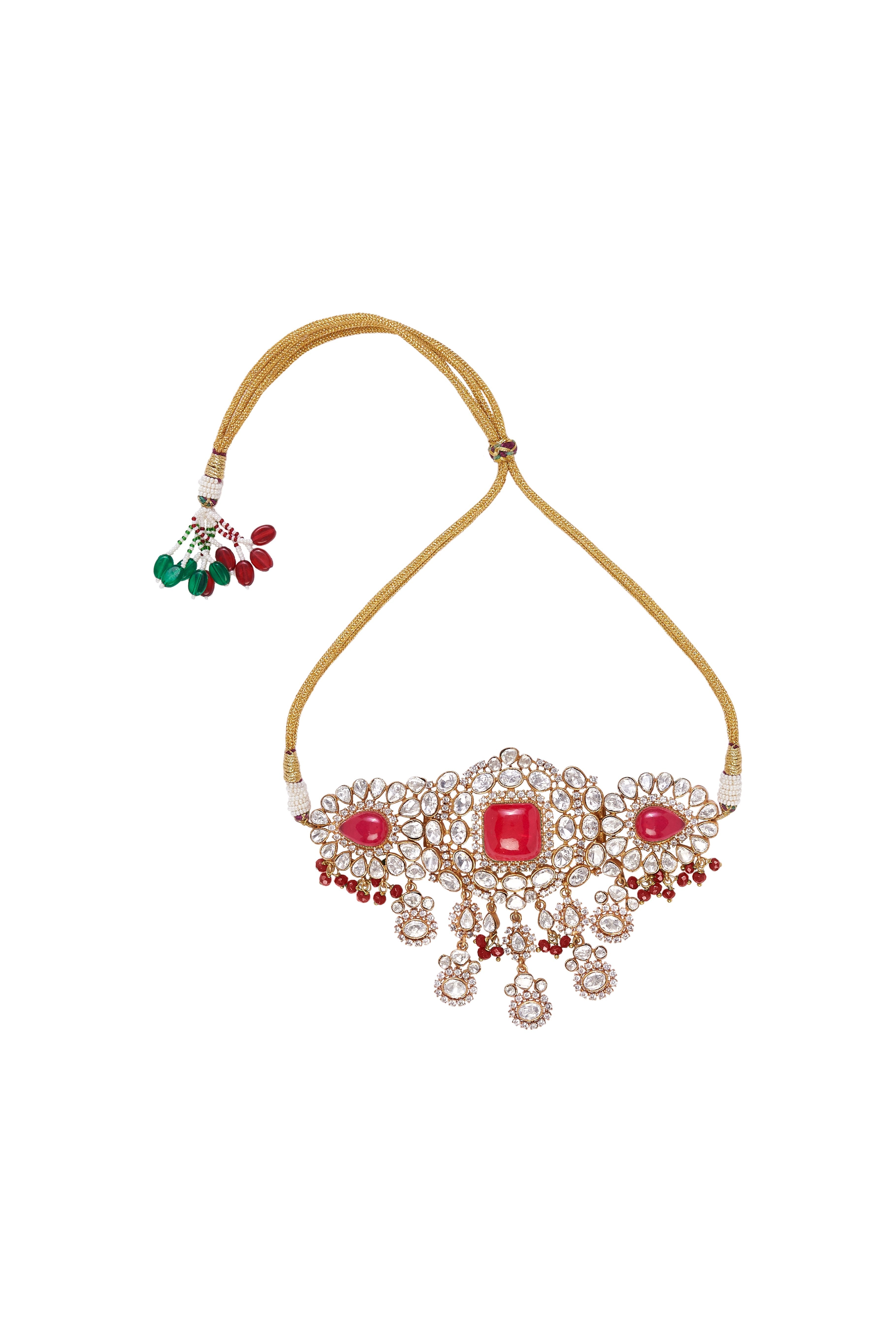 Ruby Royale Polki Choker Set