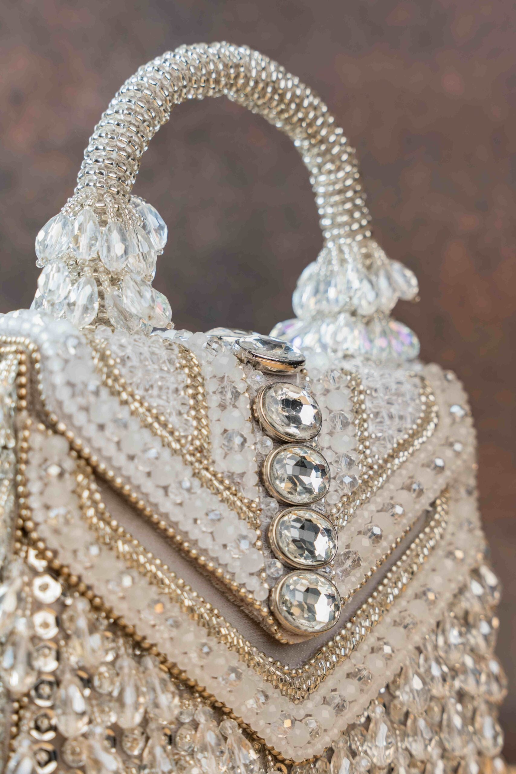 Chevron Crystal Kasse Silver
