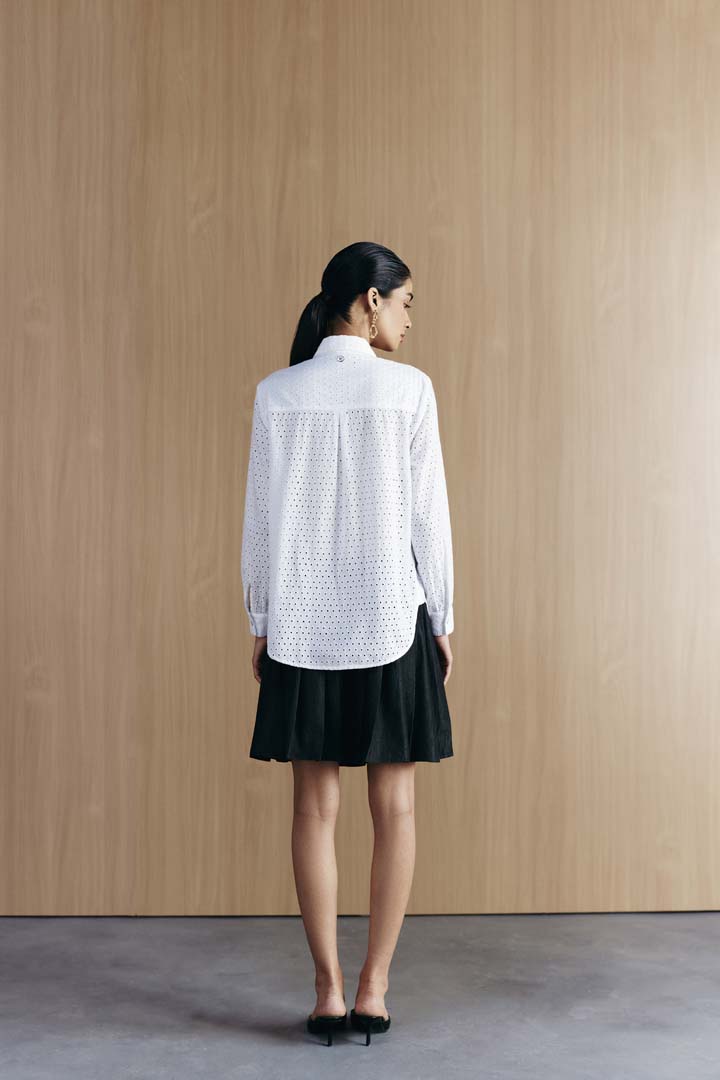 SCHIFFLI WEAVE WORK SHIRT