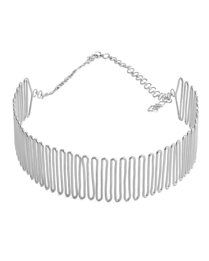 Silver Spiral Meadow Choker
