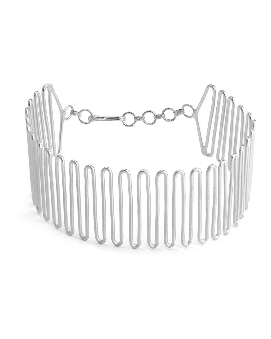 Silver Spiral Meadow Bracelet