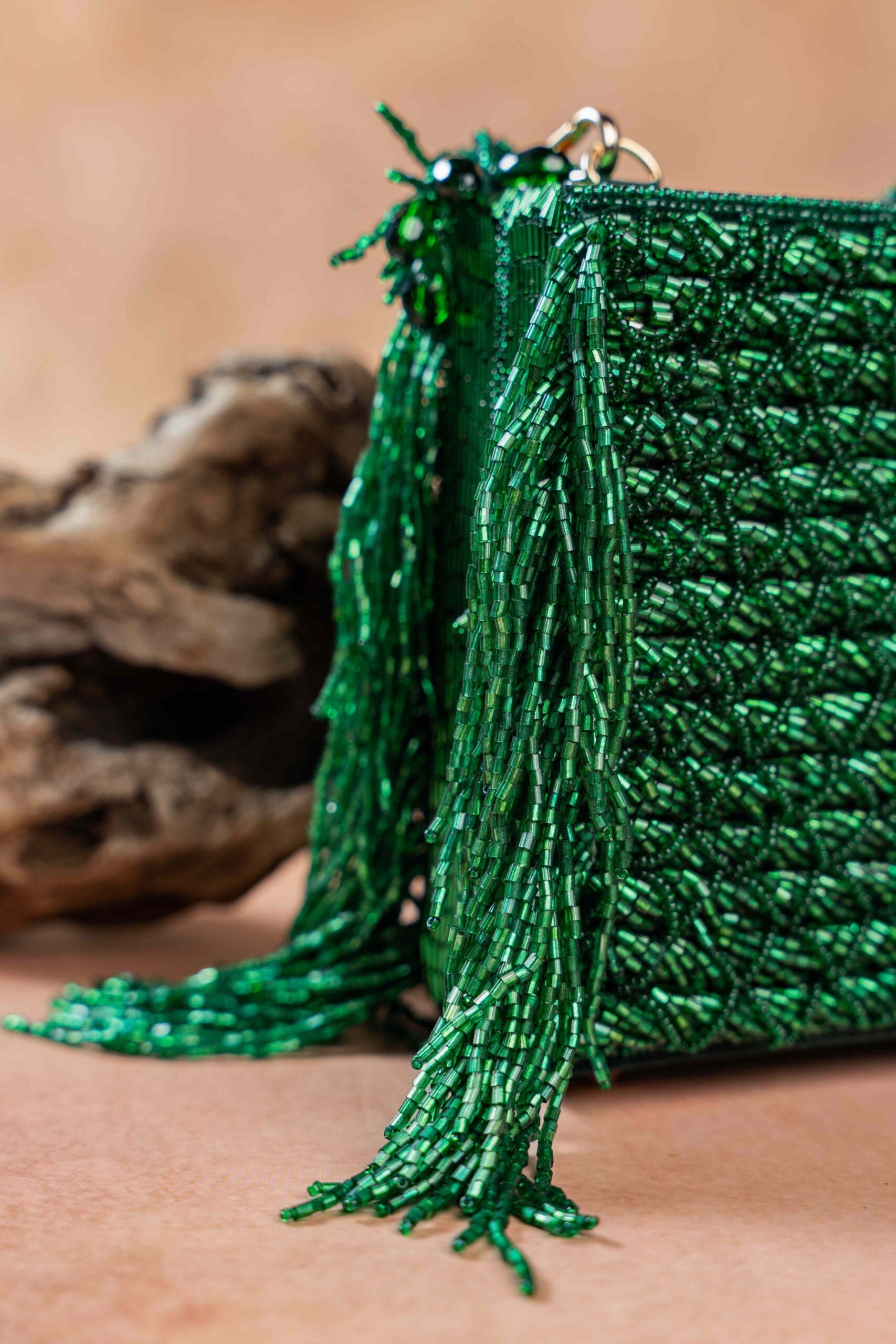 Weave Fringe Kasse Emerald