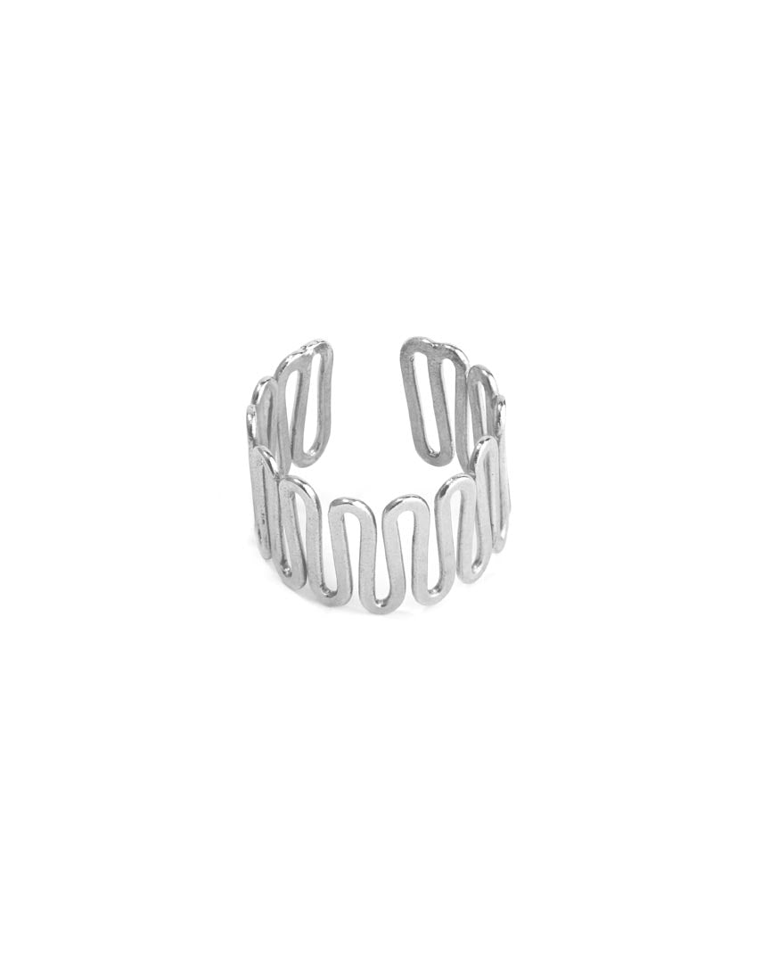 Silver Spiral Meadow Ring