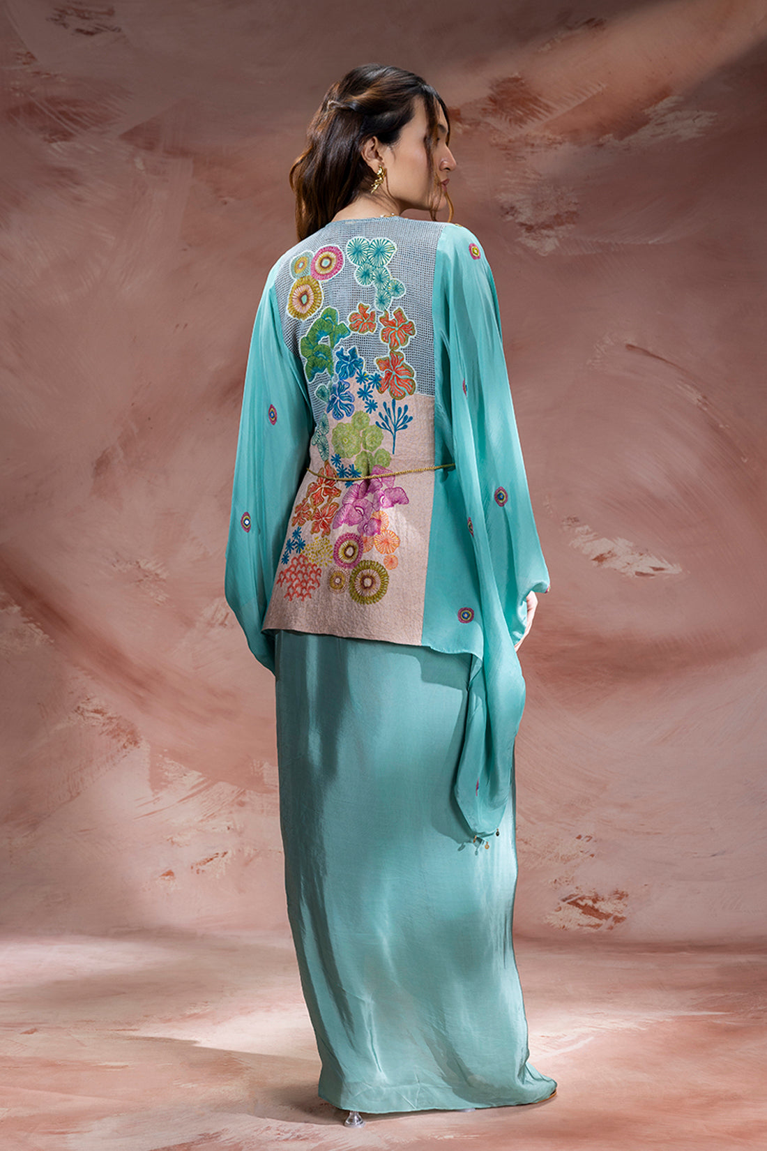 Blue Kaia kaftan set