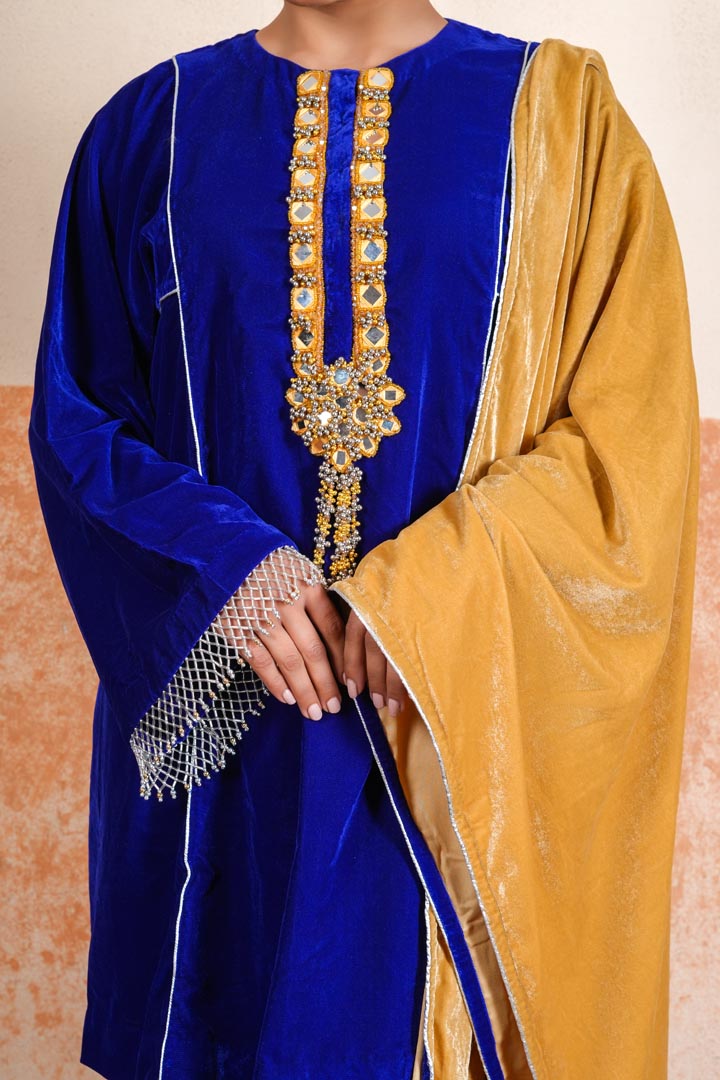 Makhmal Kalidaar with Embroidered Jacket