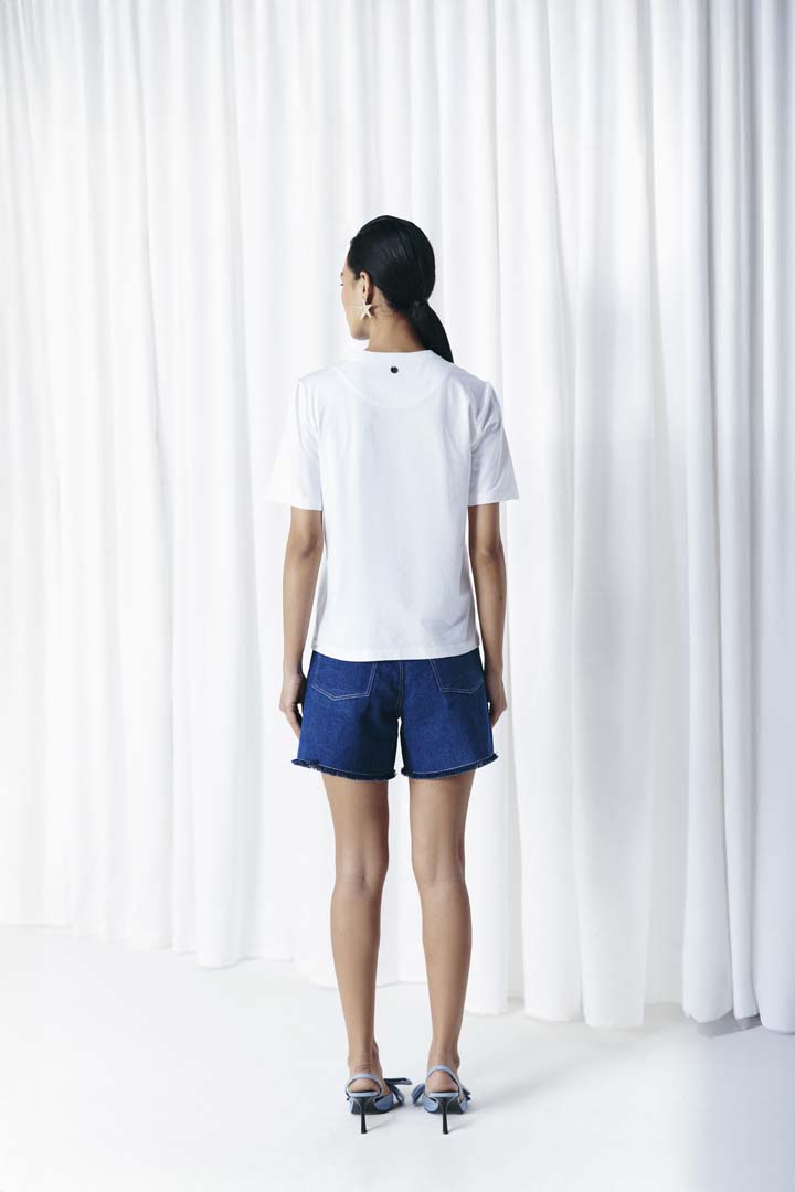 WASHED DENIM SHORTS