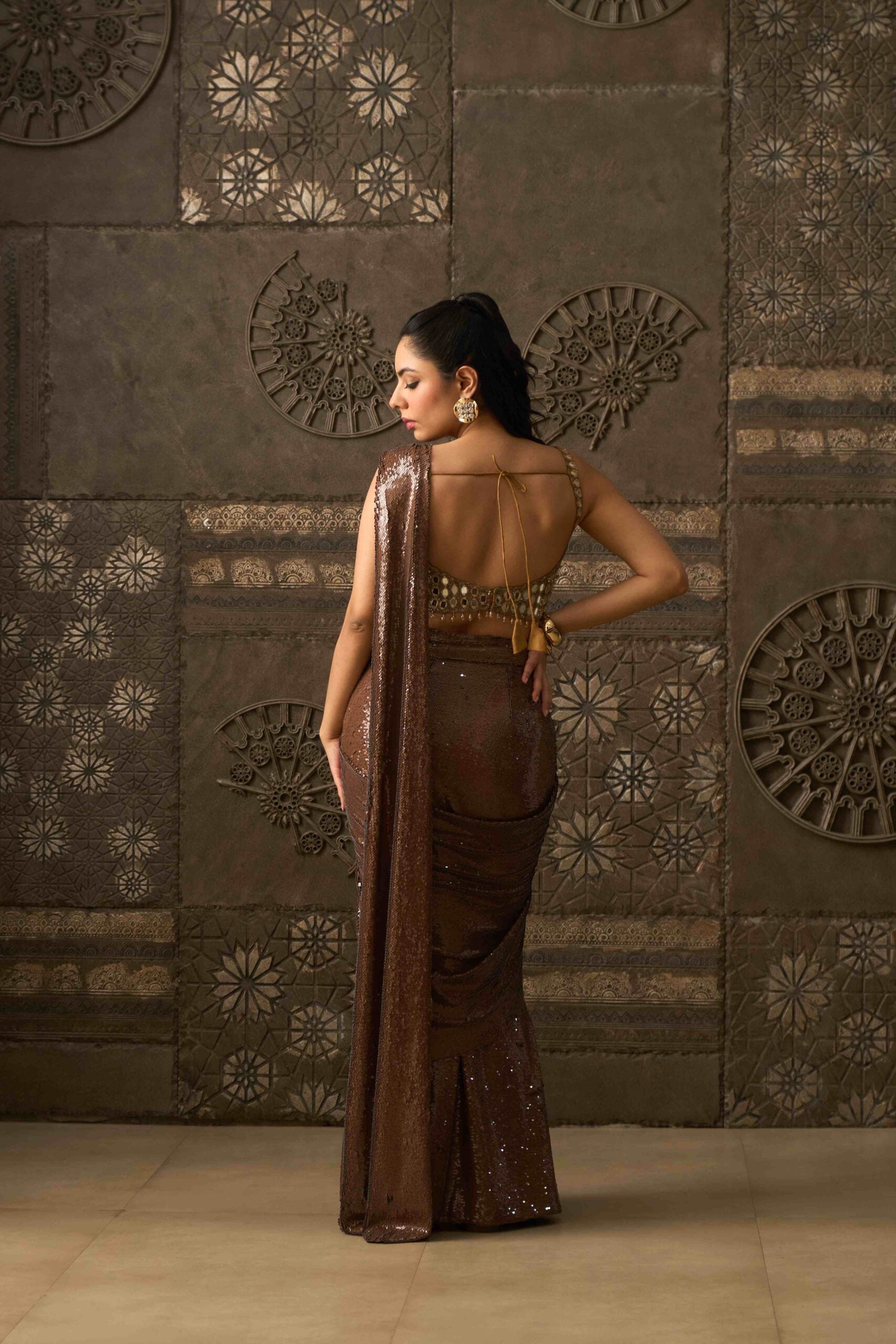 Ziya Bronze Saree