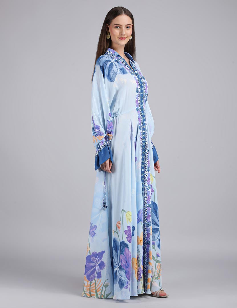 Petals Below Placement Printed Dress