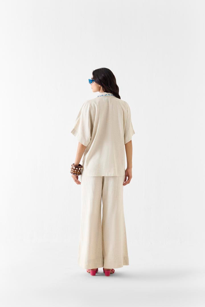 Matka Paisley Viscose Linen Shirt & Trousers Co-ord Set