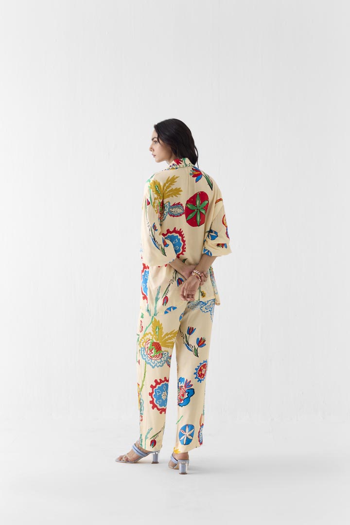 Sanganer Print Vegan Silk Co-ord Set for Chic Occasions