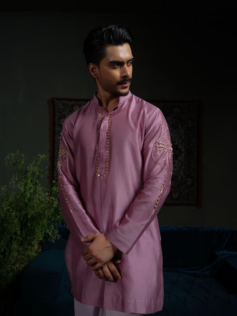 Purple Petal Kurta Set