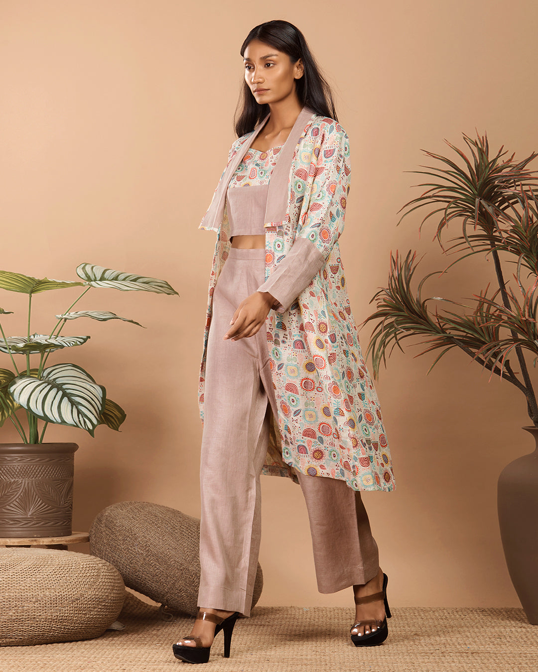 Linen jacket set