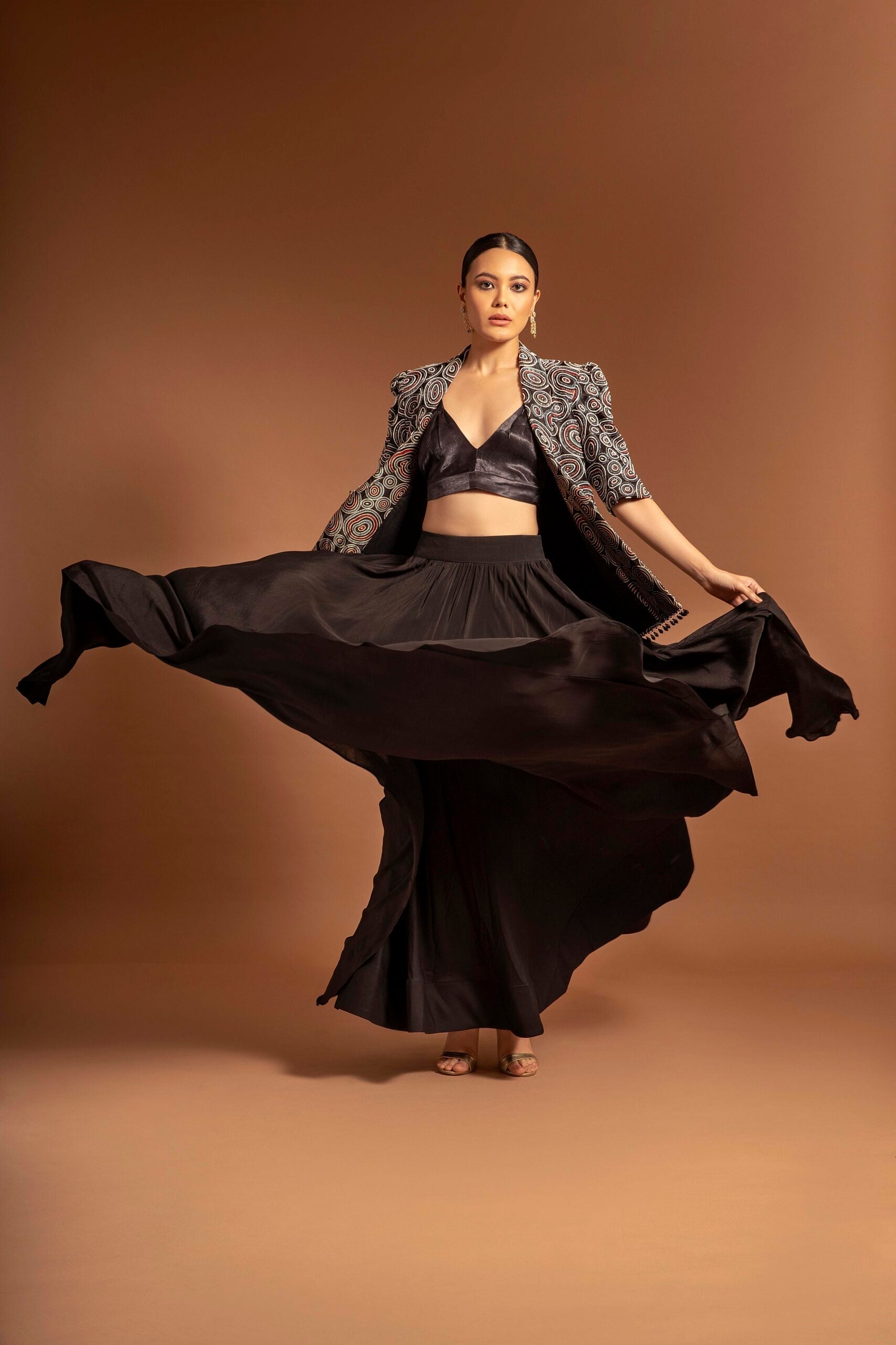 SARGAS  AJRAKH JACKET AND FLARE PANTS