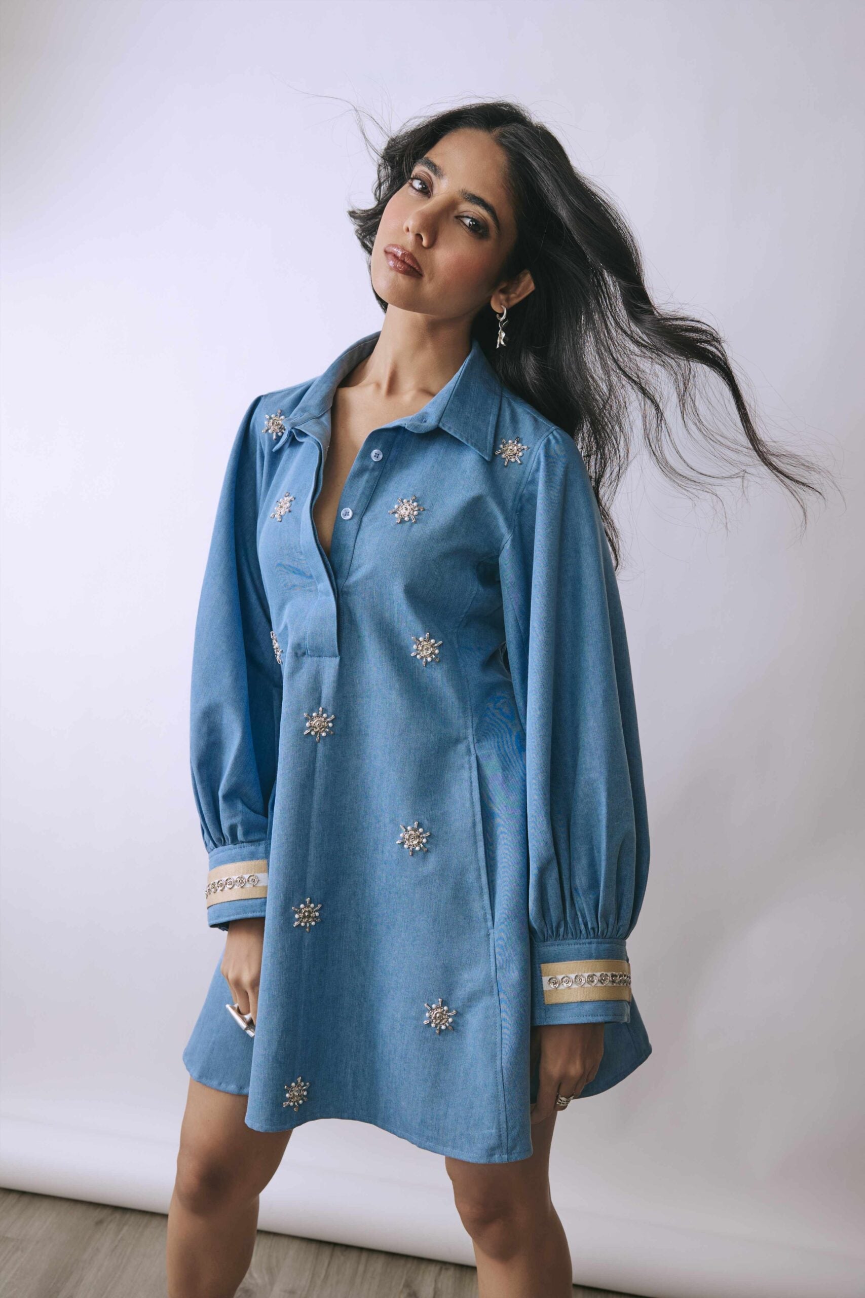 Ice Bloom Mini Dress
