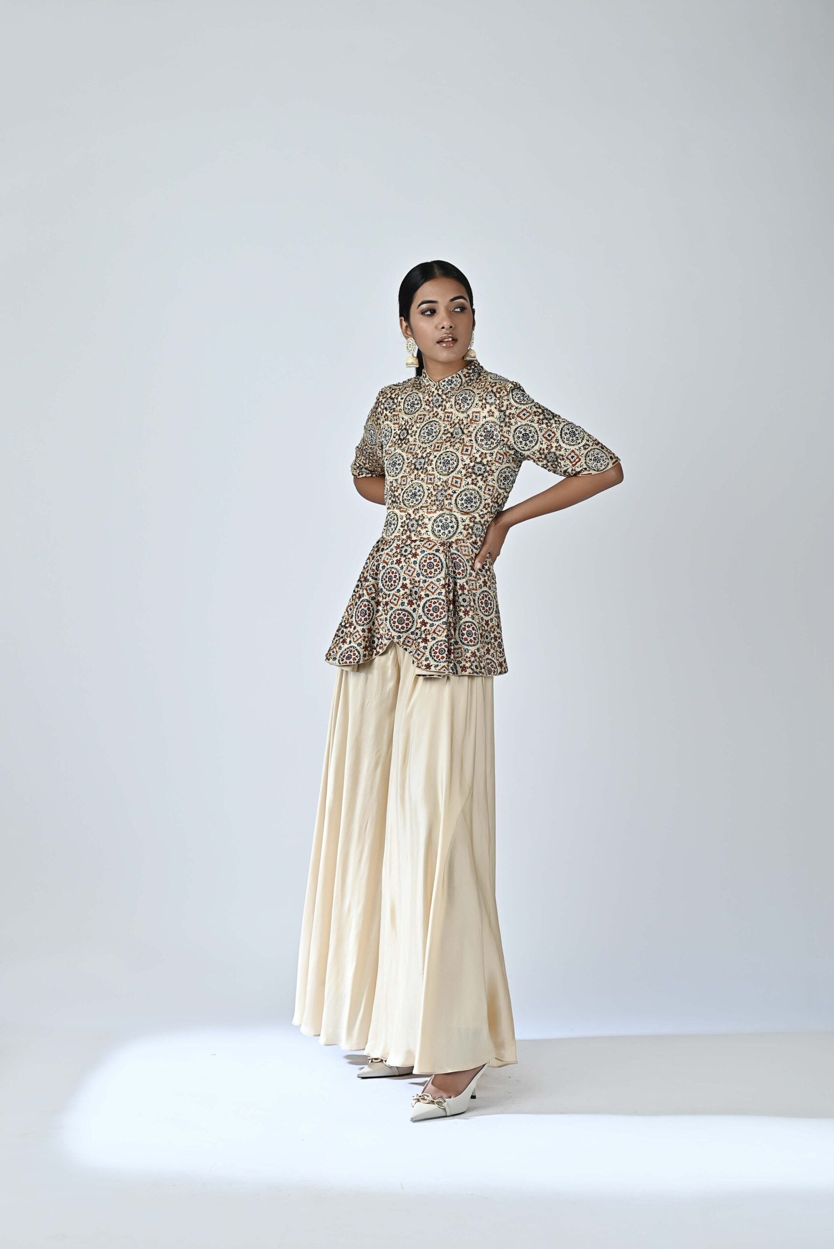 Ajrakh embellished jumpsuit