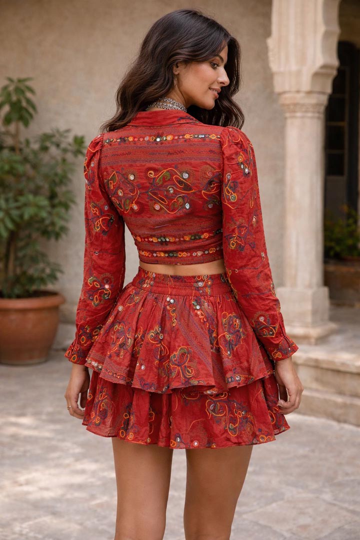 Laal Leher Co-ord Set