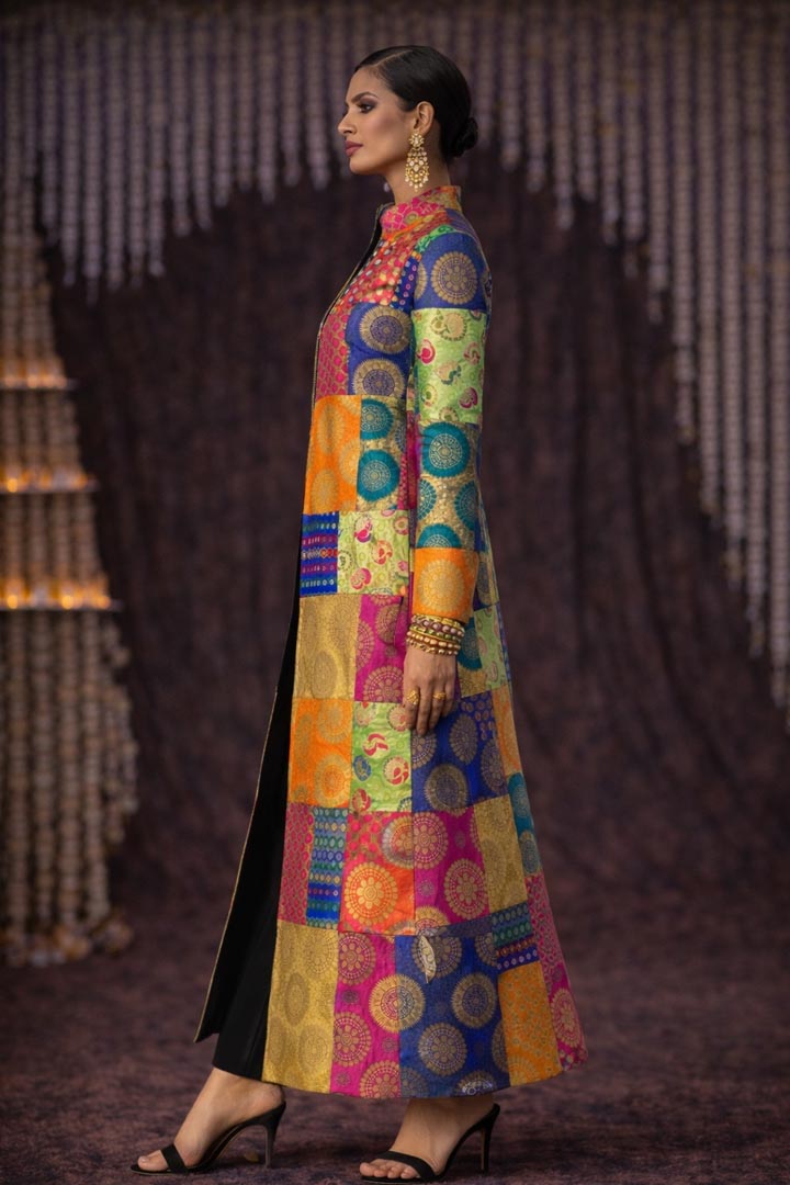 Legacy Edition Patchwork Coat - Fluid Crepe Ankle Length Outerwear