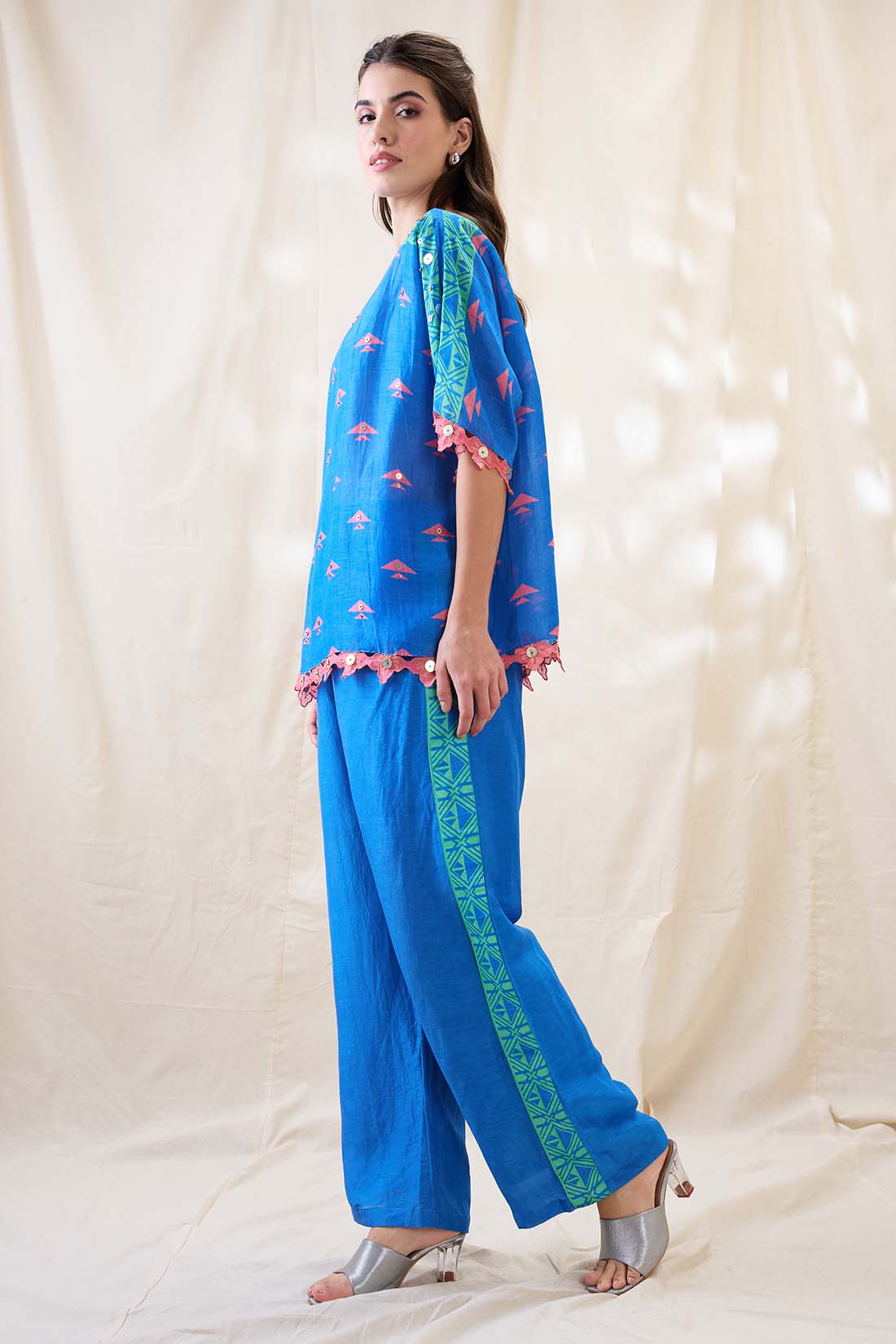 Kitchra Appliqued Kimono co-ord set SP4620