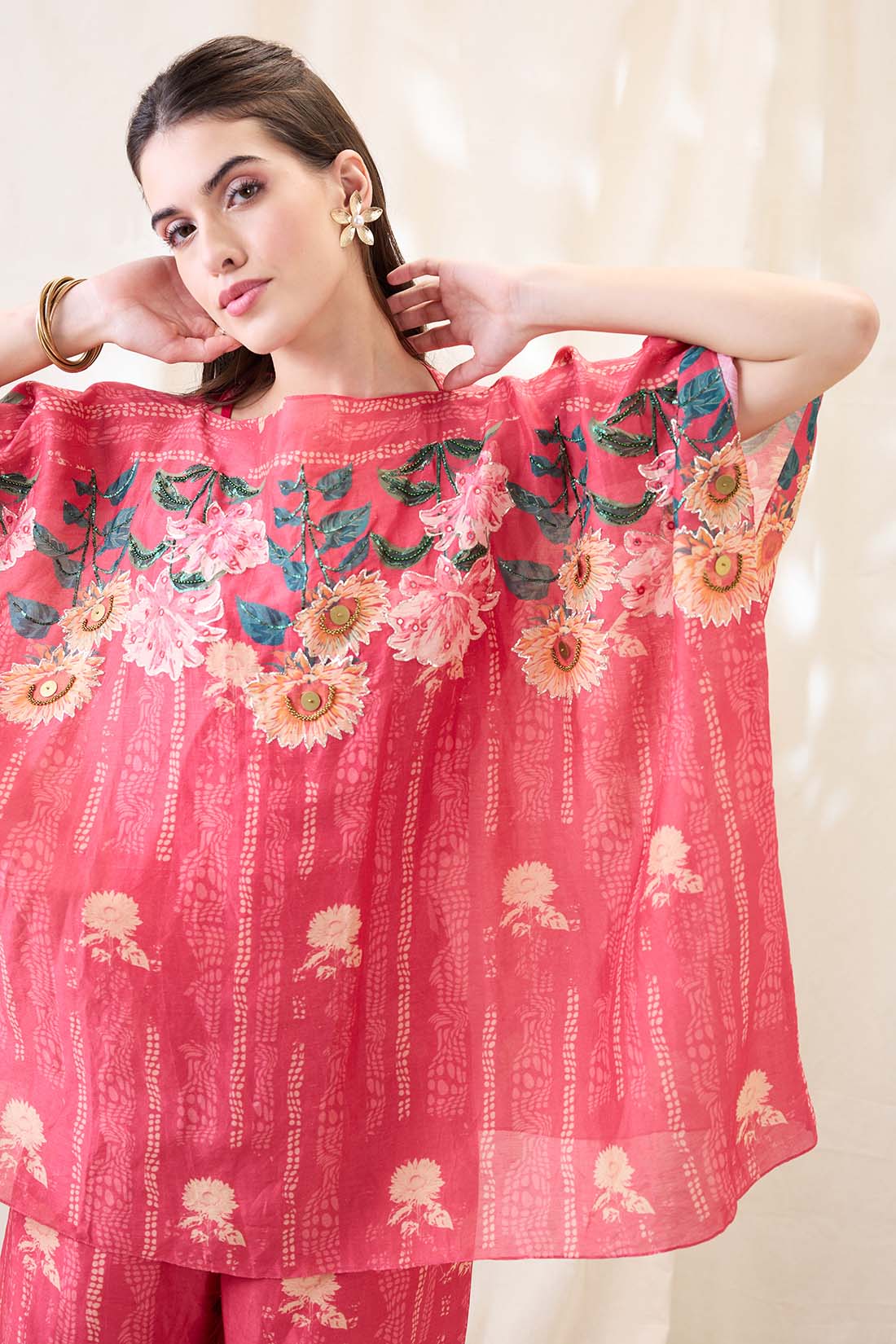 Ravya embroidered kimono co-ord set SP4622