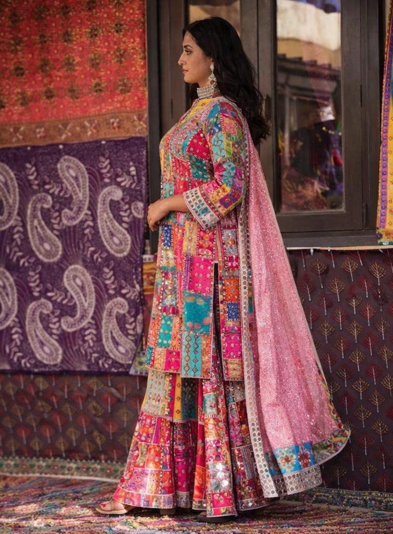 Miraaya Heirloom Set – Fluid Crepe Embroidered Suit for Weddings
