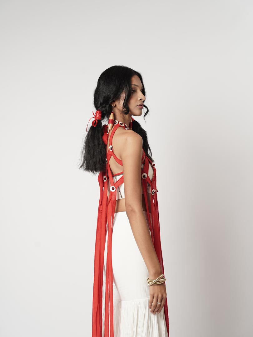 SHELL STRAPY SHARARA SET