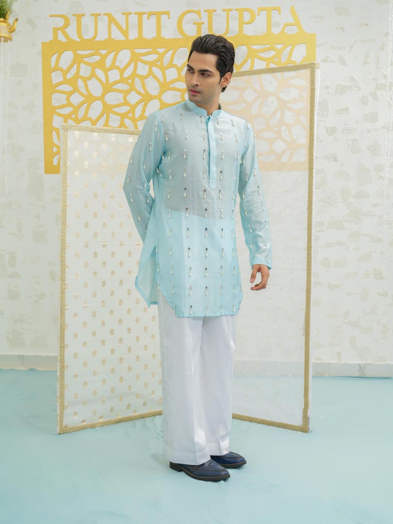 Blue Latkan Short Kurta set