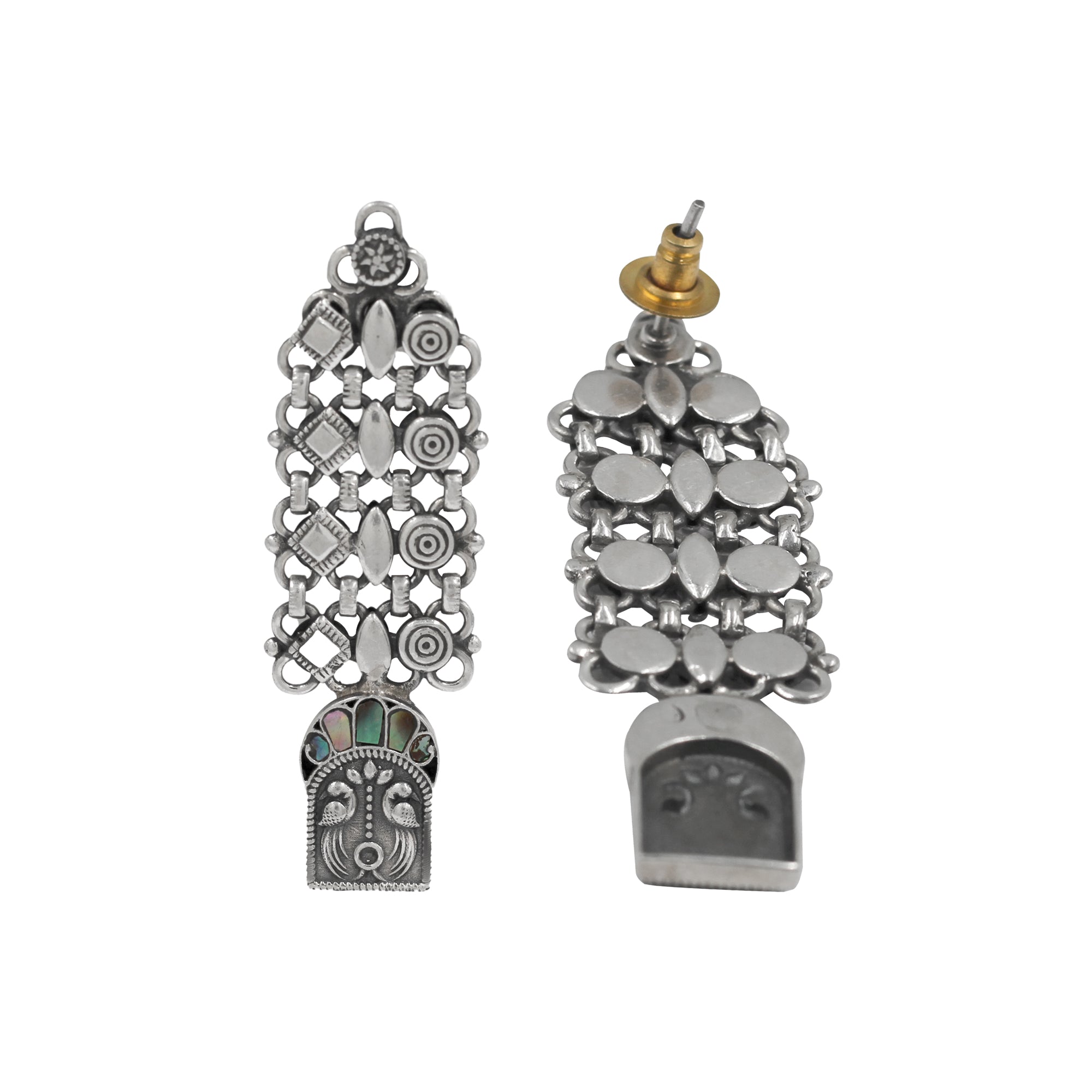 Sangeeta Boochra Handcrafted Heritage Silver Earrings