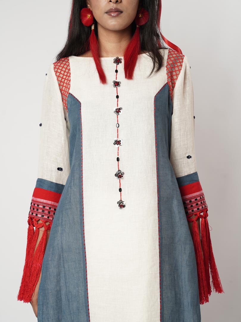 BLOCK FRING KURTA