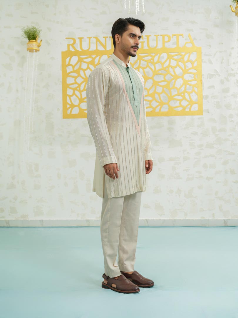 Patch Stripes kurta set