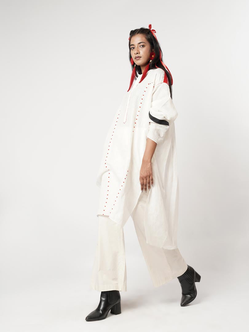 PANELLED PATCHED GUSSET  KURTA SET