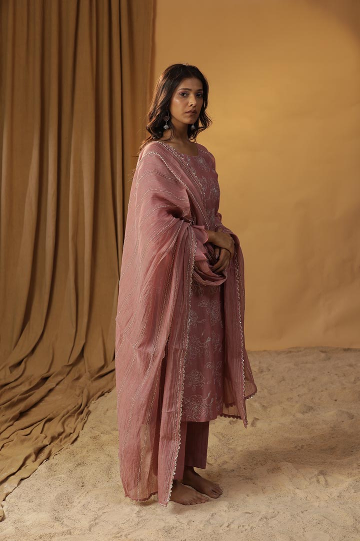 Image of PYAAZI EMBROIDERED SUIT SET