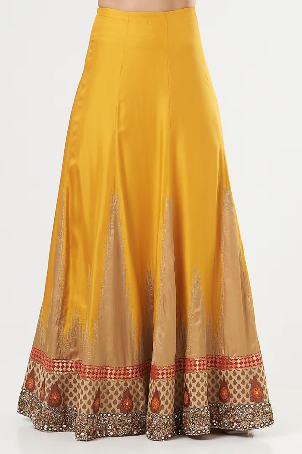 Mustard Embroidered Lehenga Set - Auraya Fashion -  - #tag1# - #tag2# - #tag3# - #tag3#