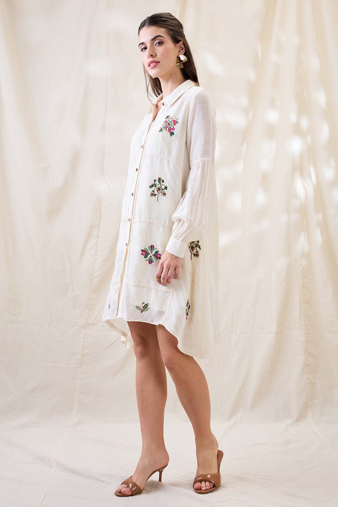 Gulzaar appliqued A-line dress SP4771