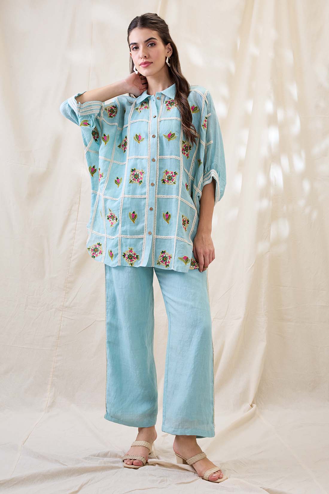 Gulzaar appliqued co-ord set SP4779