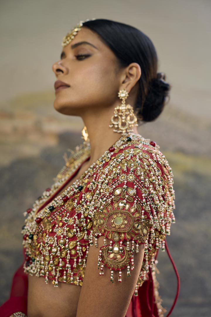 Lalima Jadau Lehenga Set