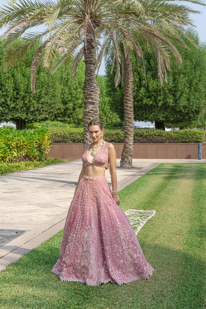 Victoria rose Pink Lehenga set