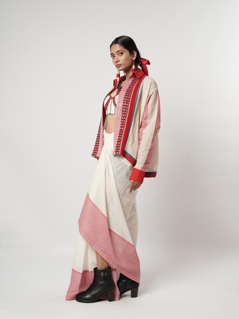 DRAPE LUNGI LAYERED ENSEMBLE