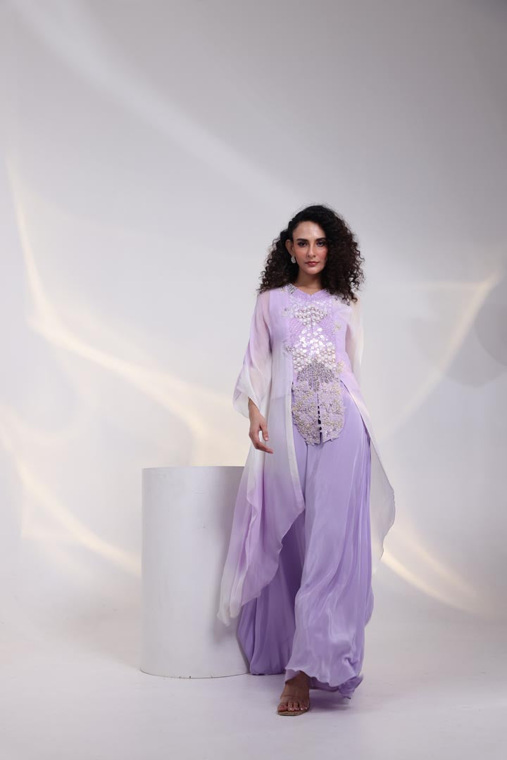 Palm Springs Shaded Kaftan Set AAD221LAVENDER