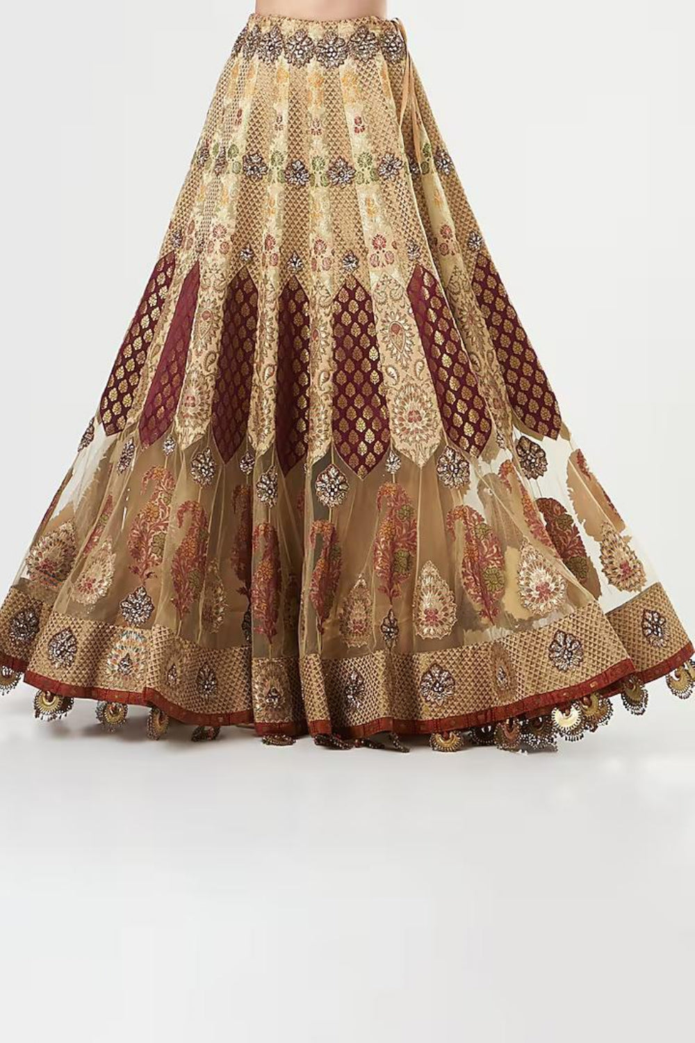 Gold Embroidered Lehenga Set - Auraya Fashion -  - #tag1# - #tag2# - #tag3# - #tag3#