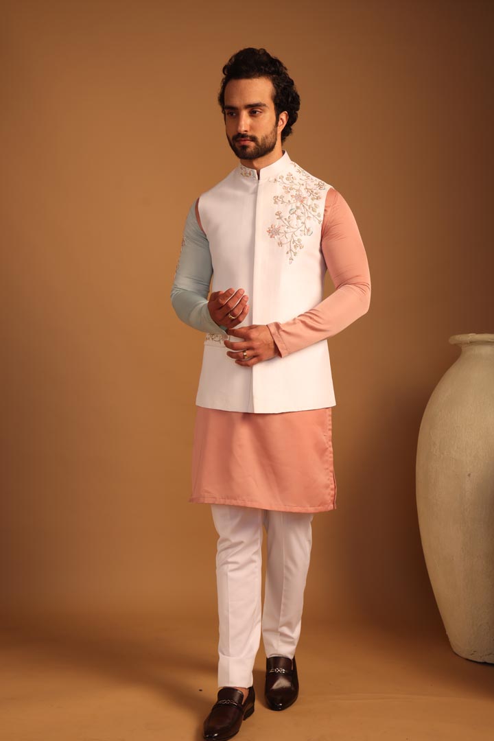 Image of Old Rose bandi kurta set