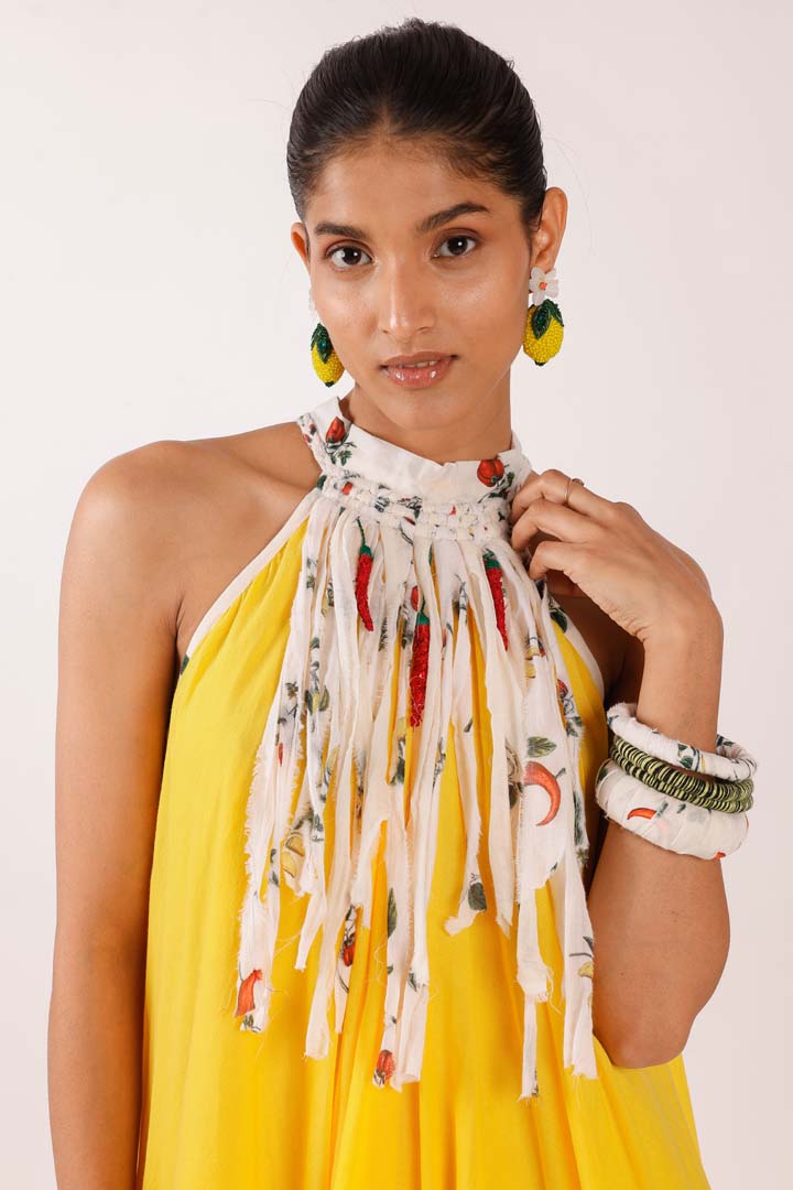 YELLOW MAXI DRESSNK-DRS-02-RS-S-25