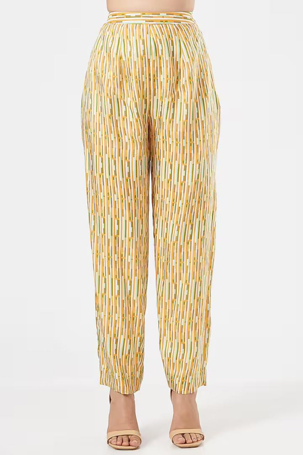 Mint Green & Yellow Pant Set - Auraya Fashion -  - #tag1# - #tag2# - #tag3# - #tag3#
