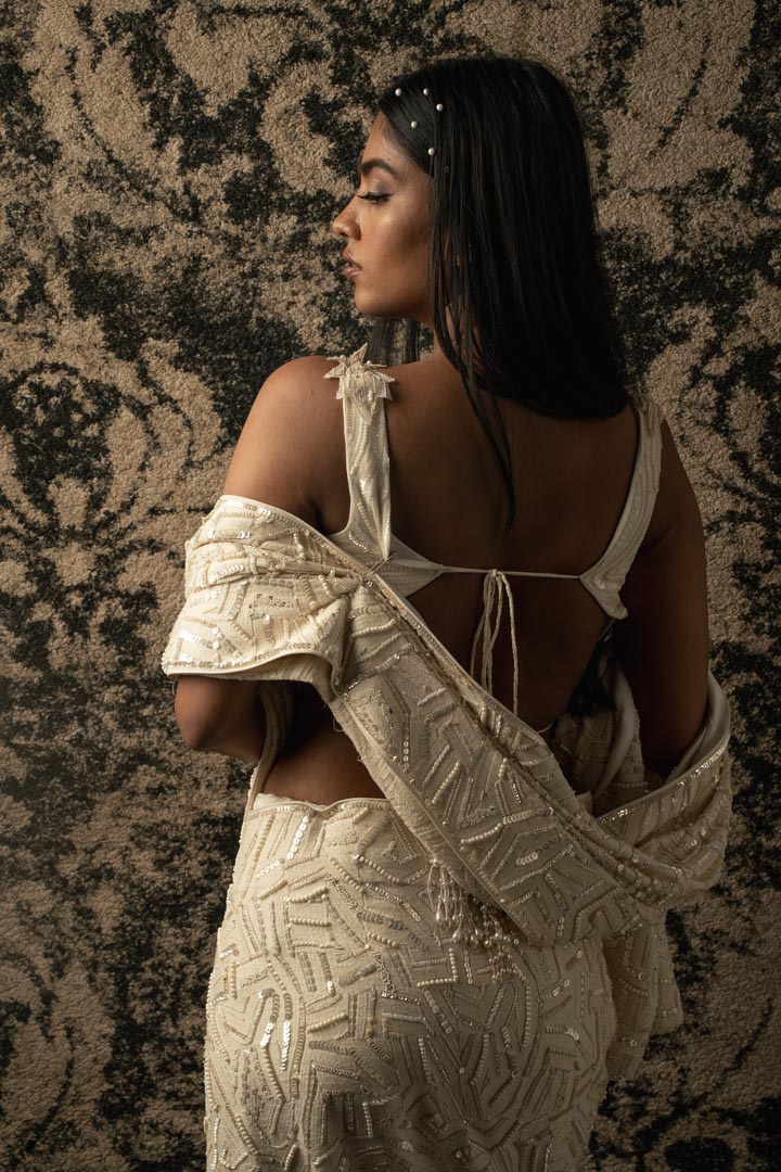 Ivory Saree
