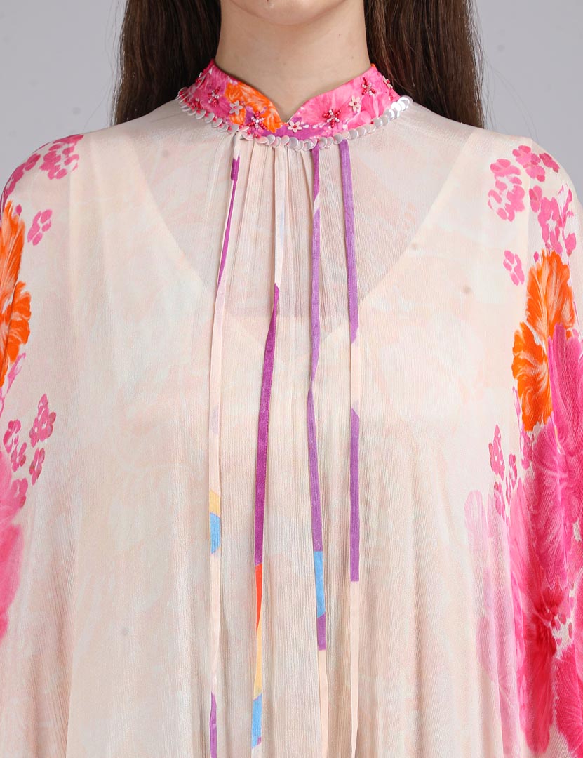 Floral Fantasy placement print kaftan