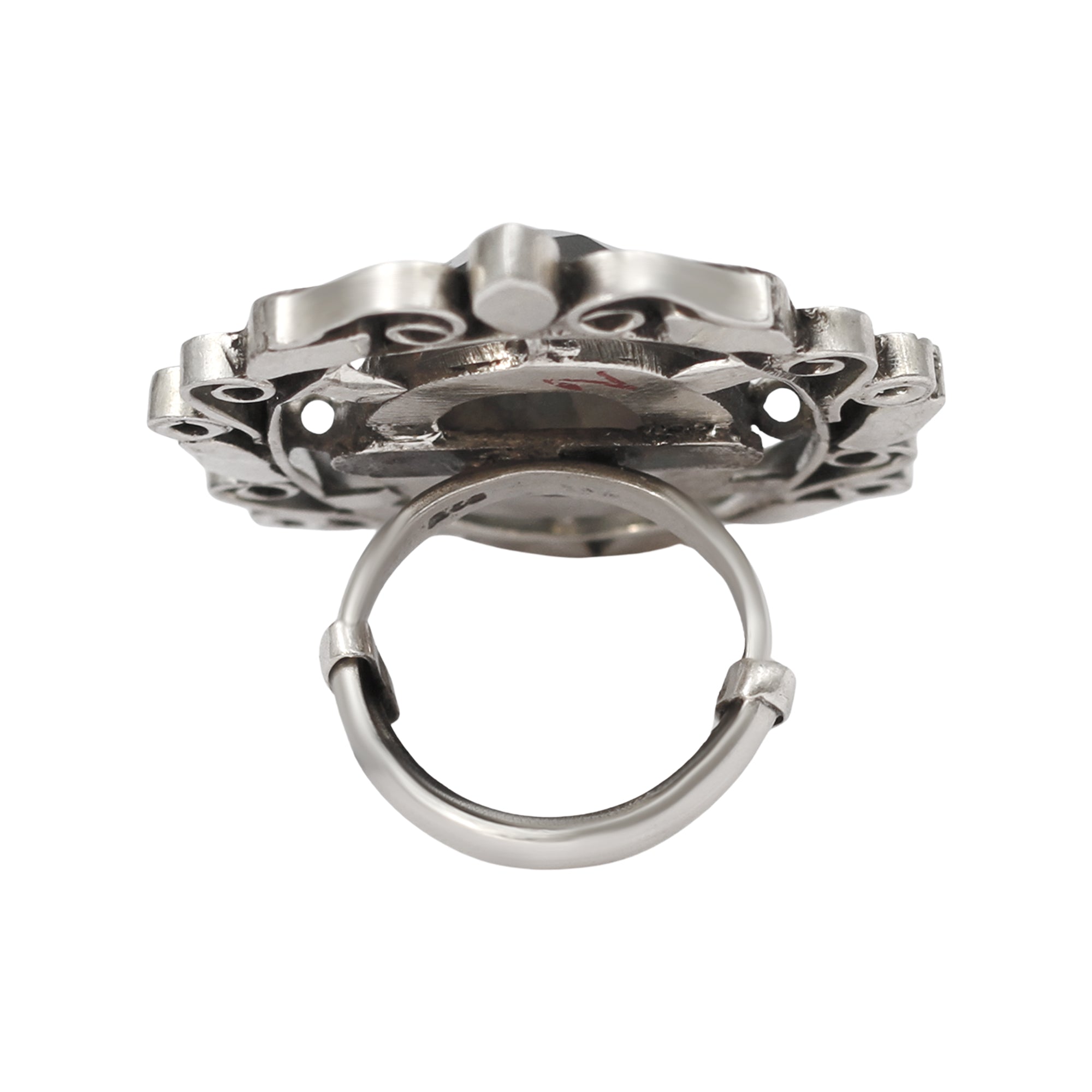 Sangeeta Boochra Ethnic Handcrafted Silver Statement Ring