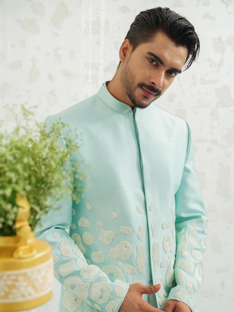 Amoeba Blue Jodhpuri set