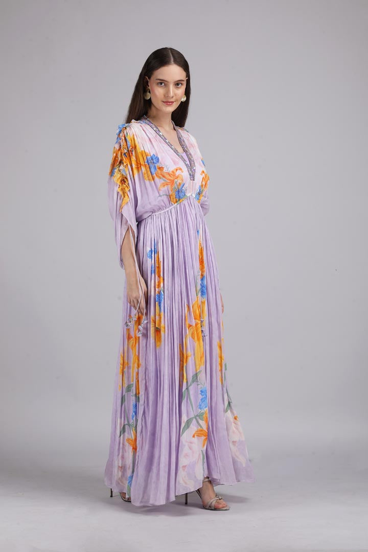 Amethyst Bloom Printed kaftan