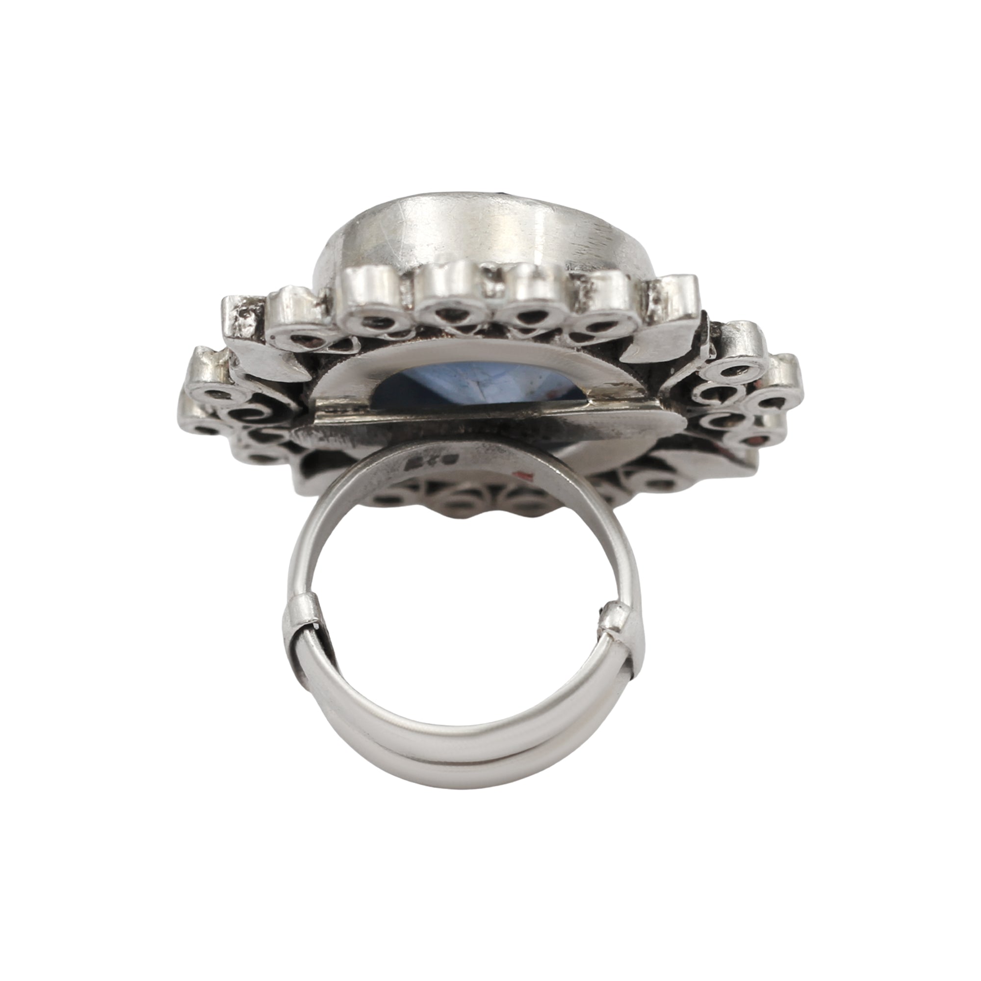 Sangeeta Boochra Heirloom Blue Gemstone Silver Ring